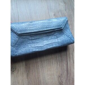 Nancy Gonzalez Blue Crocodile Clutch
